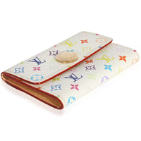 Louis Vuitton x Takashi Murakami White Monogram Multicolore Card Holder