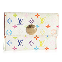 Louis Vuitton x Takashi Murakami White Monogram Multicolore Card Holder