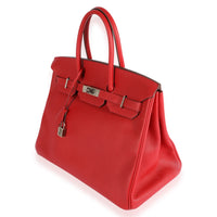 Hermès Rouge Casaque Epsom Birkin 35 PHW