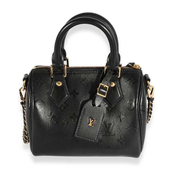 Louis Vuitton, Bags, Louis Vuitton Limited Edition Speedy Bb Black Monogram  Ink Lambskin Ghw