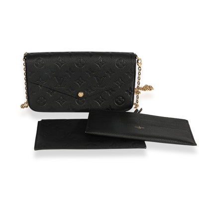 Louis Vuitton Black Monogram Empreinte Félicie Pochette