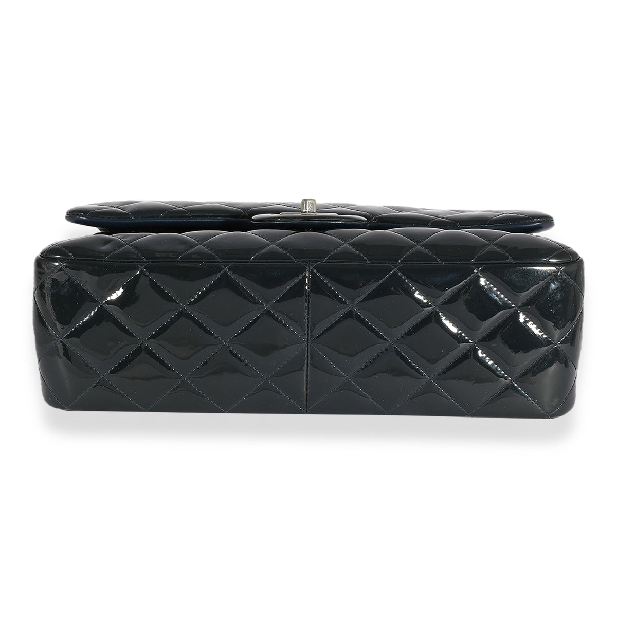 Chanel Navy Quilted Patent Leather Jumbo Classic Double Flap Bag, myGemma, NL
