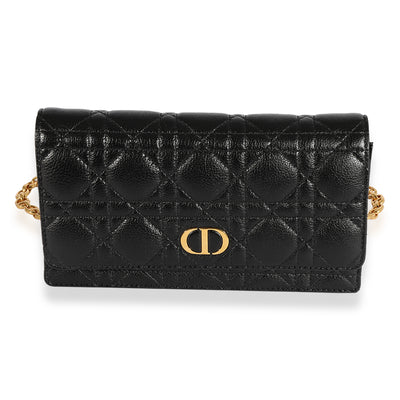 Dior Black Quilted Cannage Leather Caro Belt Pouch