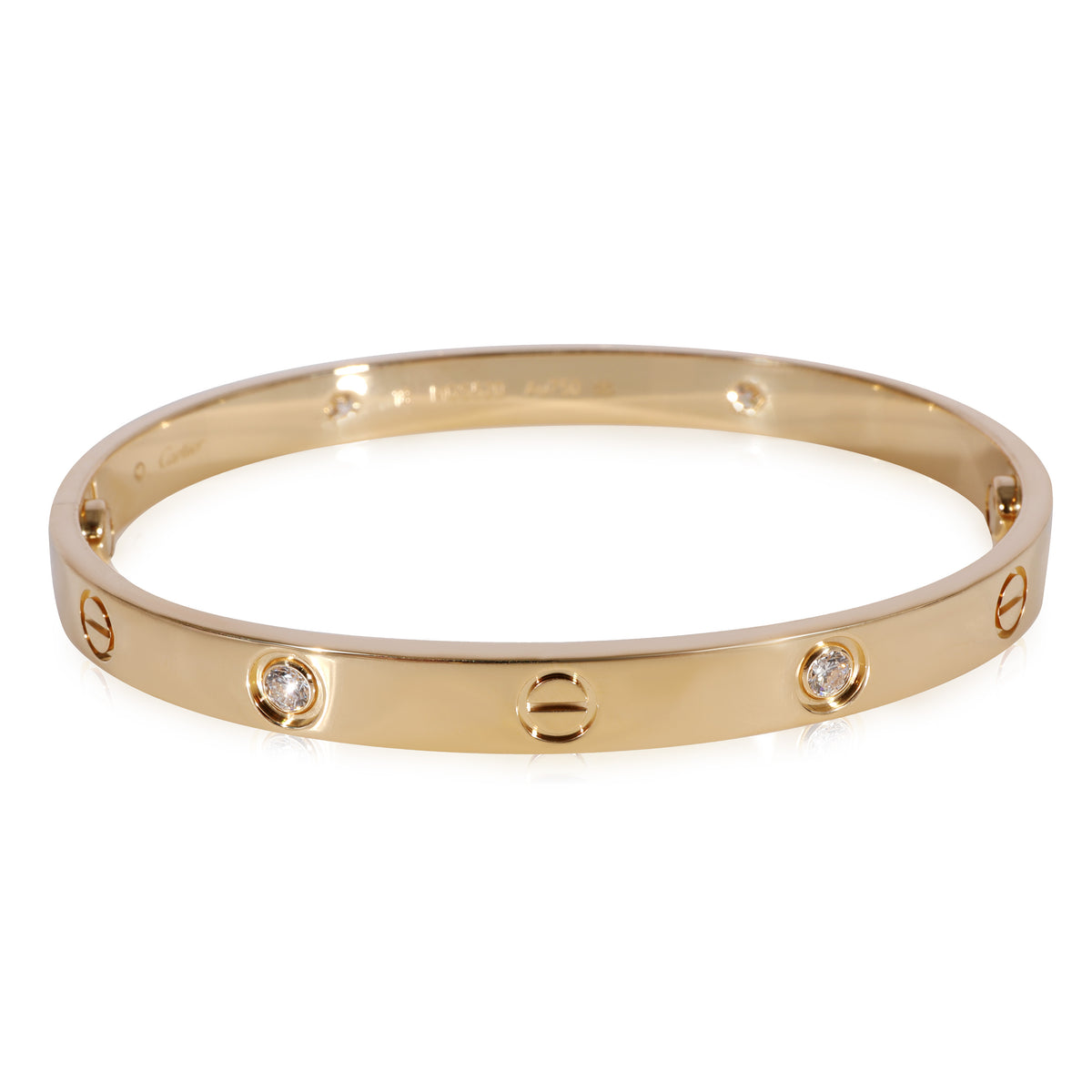 Cartier Love Diamond Bracelet in 18k Yellow Gold 0.42 CTW