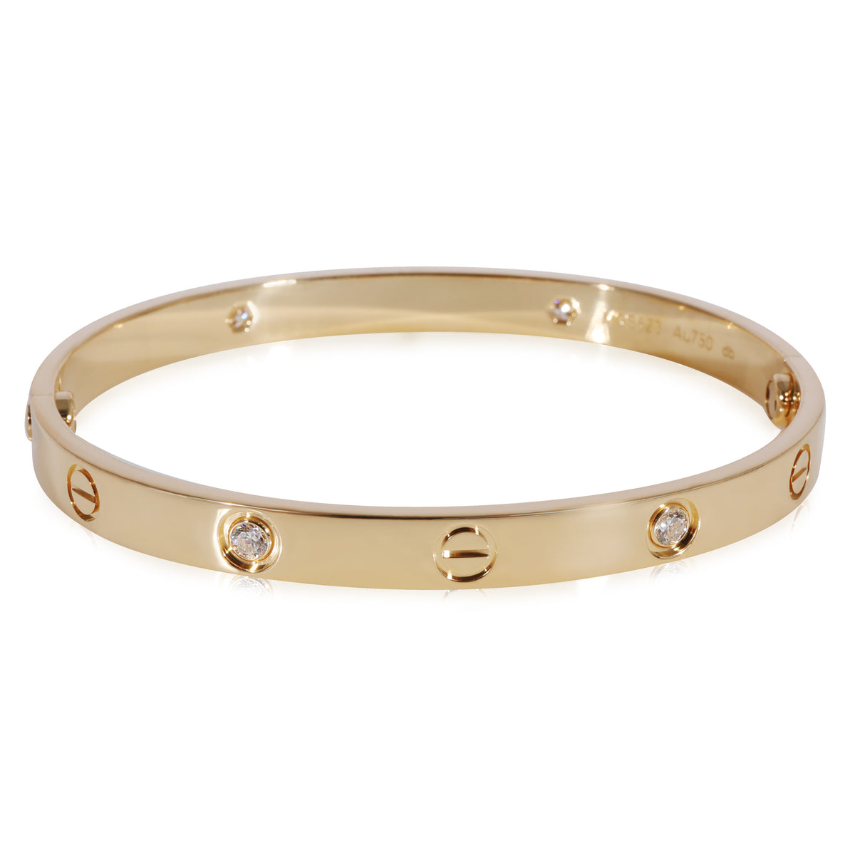 Cartier Love Diamond Bracelet in 18k Yellow Gold 0.42 CTW