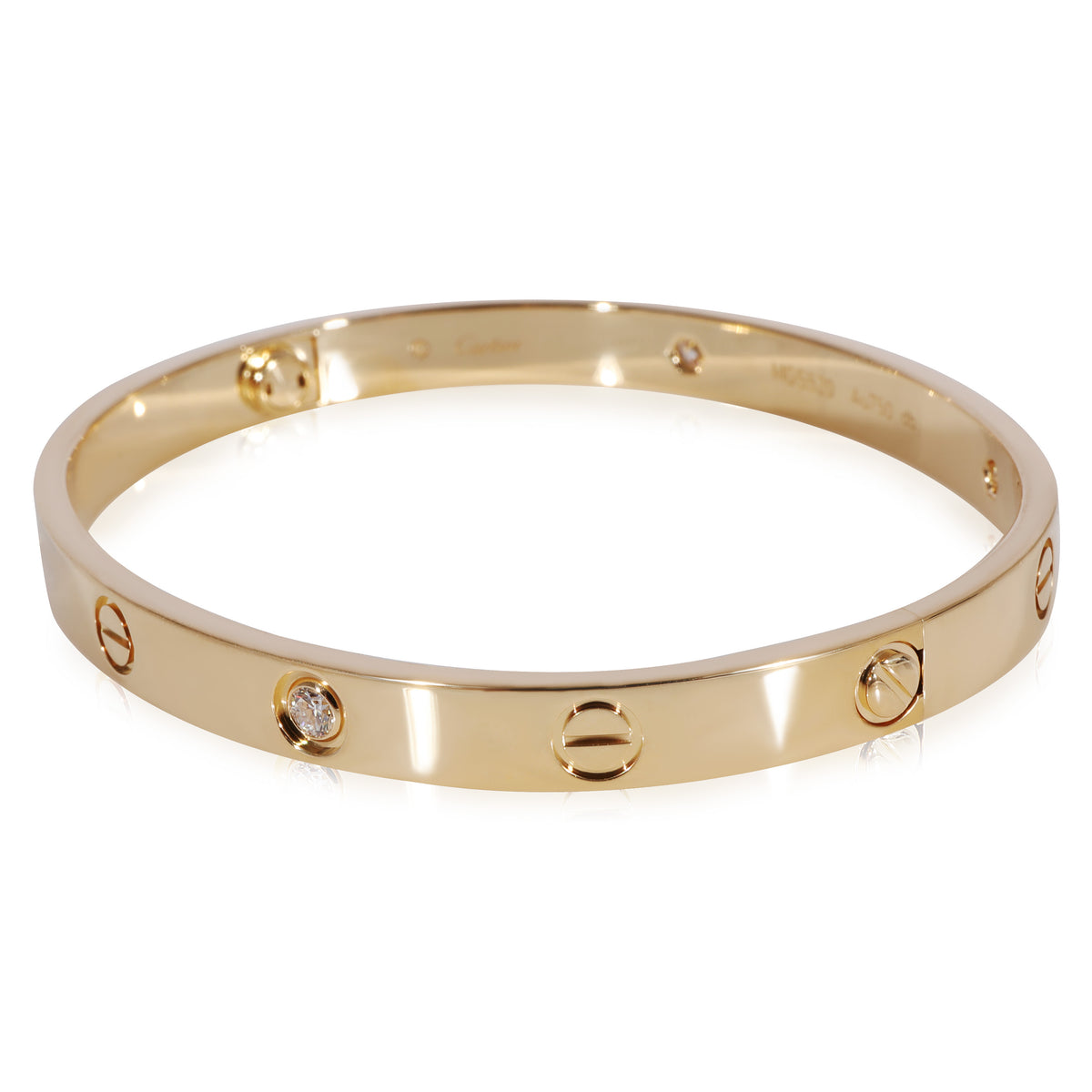 Cartier Love Diamond Bracelet in 18k Yellow Gold 0.42 CTW