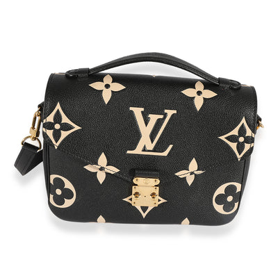 Louis Vuitton Black & Beige Monogram Empreinte Giant Pochette Métis