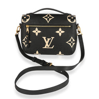 Louis Vuitton Black & Beige Monogram Empreinte Giant Pochette Métis