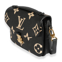 Louis Vuitton Black & Beige Monogram Empreinte Giant Pochette Métis