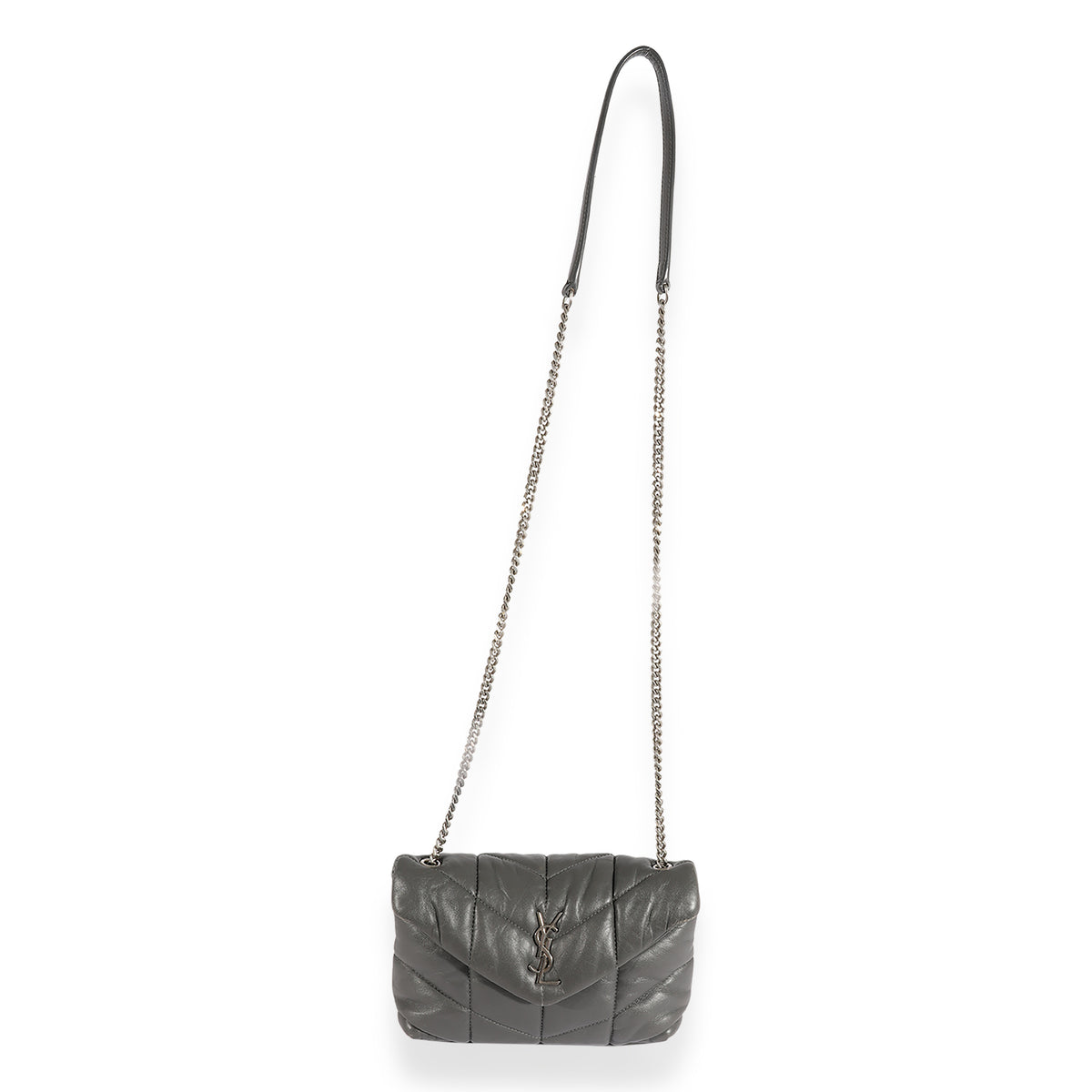 Saint Laurent quilted lambskin Puffer Toy bag - Grey