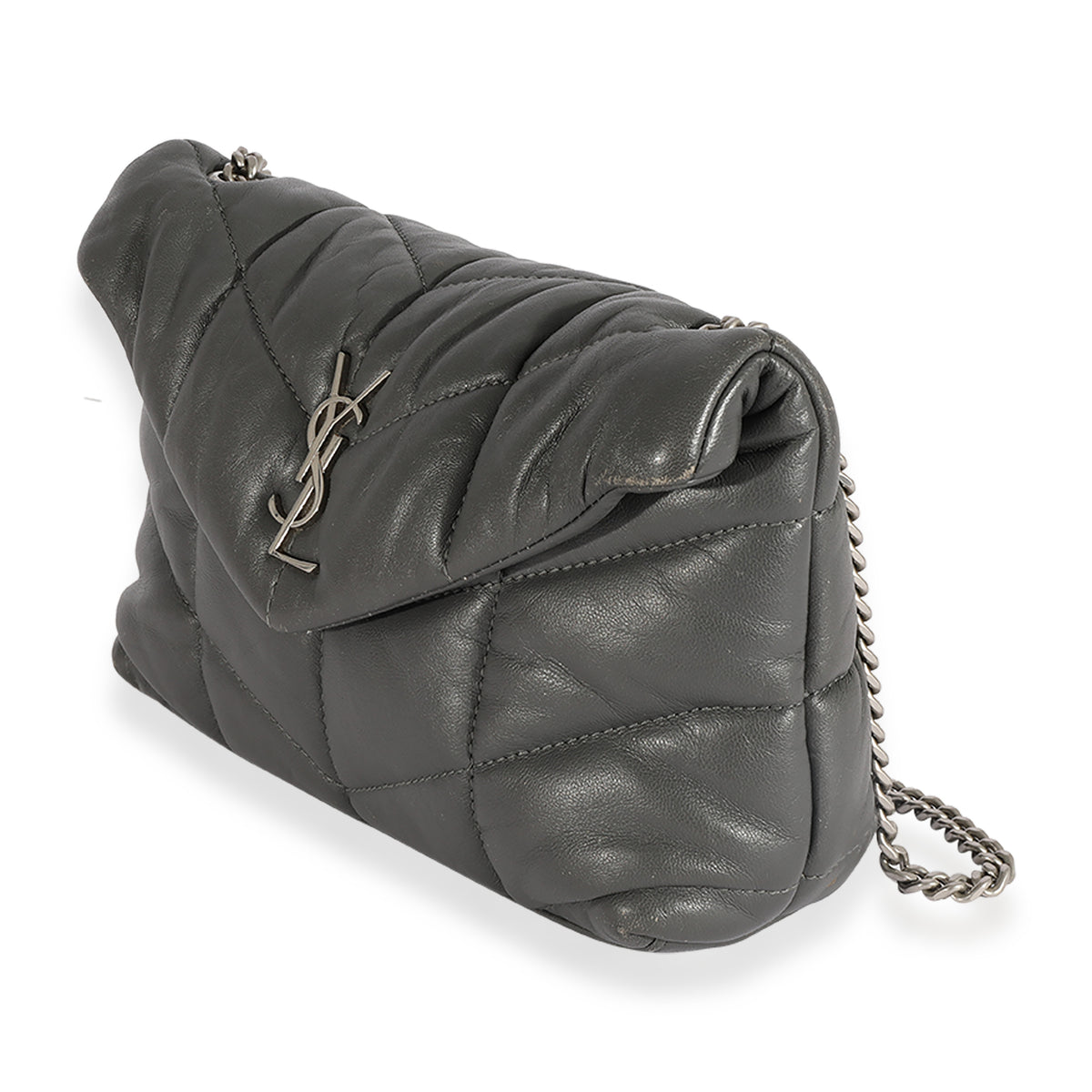Saint Laurent Loulou Toy Quilted Mini Bag - Grey for Women