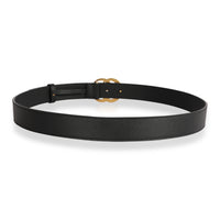 Gucci Black Smooth Leather Double G Belt 95