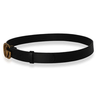 Gucci Black Smooth Leather Double G Belt 95