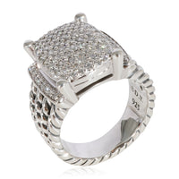 David Yurman Wheaton Diamond Cocktail Ring in Sterling Silver 1.12 CTW