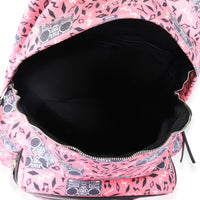 Saint Laurent Pink Radio Print Canvas City Backpack