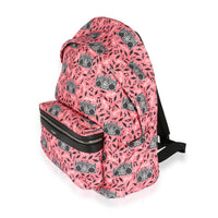 Saint Laurent Pink Radio Print Canvas City Backpack