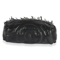 Chanel Black Embossed Nylon & Tweed Coco Neige Waist Bag