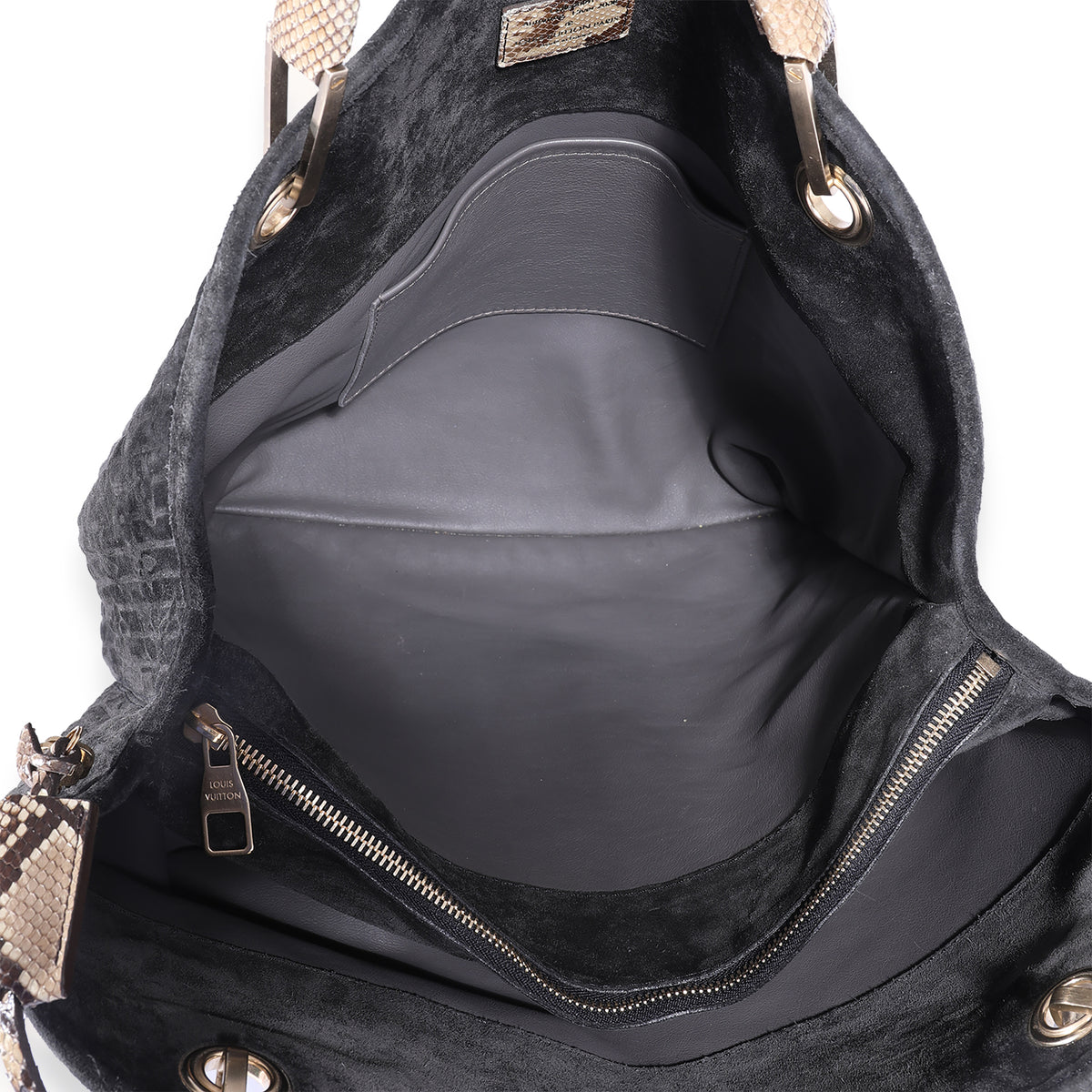 Louis Vuitton Kohl Suede Whisper Gm Bag Black ref.623181 - Joli Closet