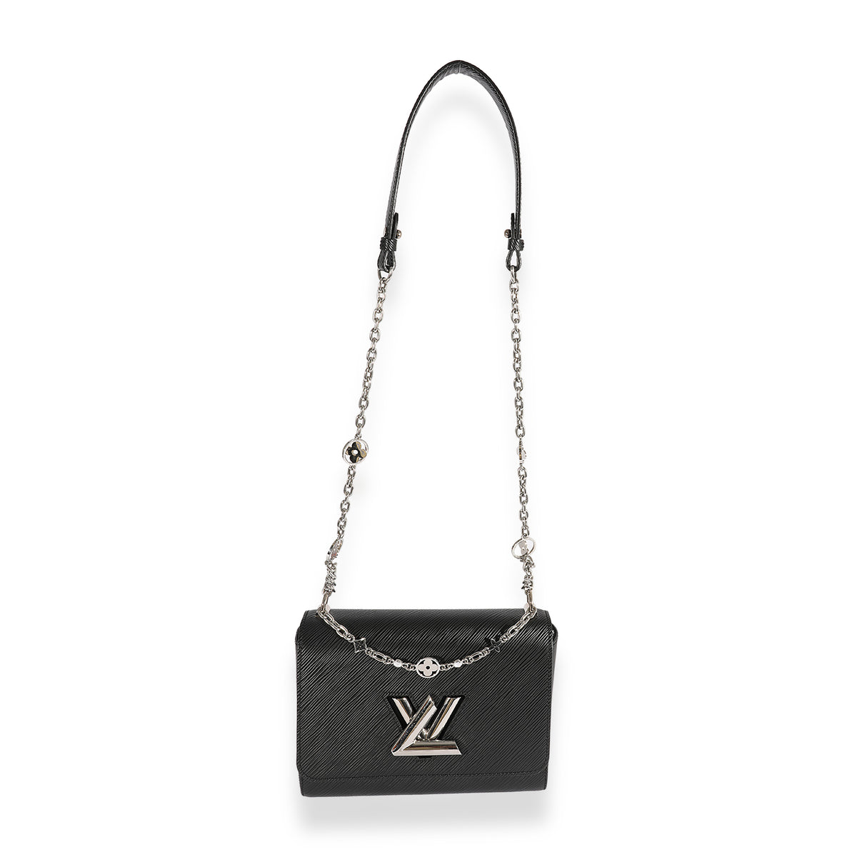 Louis Vuitton Black Epi Leather Bloom Flower Twist Bag