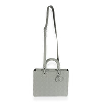 Dior Grey Stone Ultramatte Cannage Calfskin Large Lady Dior Bag