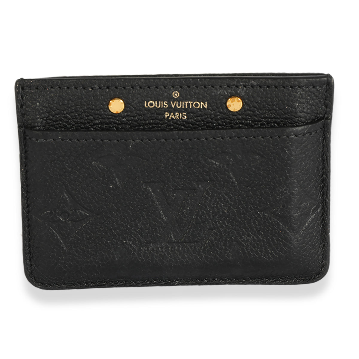 Louis Vuitton Black Monogram Empreinte Leather Card Holder