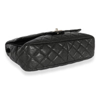 Black Quilted Goatskin Bijoux Chain Jumbo Single Flap Bag