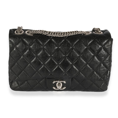 Black Quilted Goatskin Bijoux Chain Jumbo Single Flap Bag