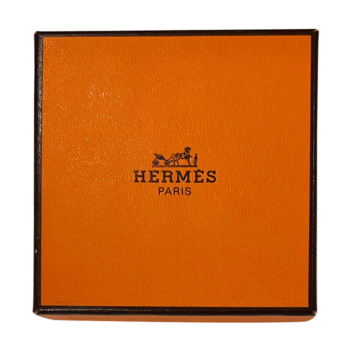 Hermès Plated Narrow Black & Gold Enamel Bracelet with Paris Ribbon (67MM)