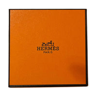 Hermès Plated Wide Blue Geometric Design Enamel Bracelet