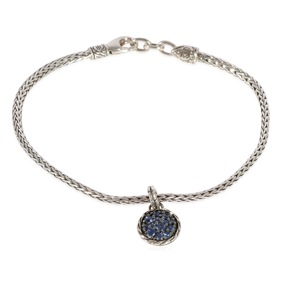 John Hardy Sapphire Charm Bracelet in 925 Sterling Silver