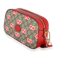 Gucci GG Supreme & Red Leather Apple Shoulder Bag