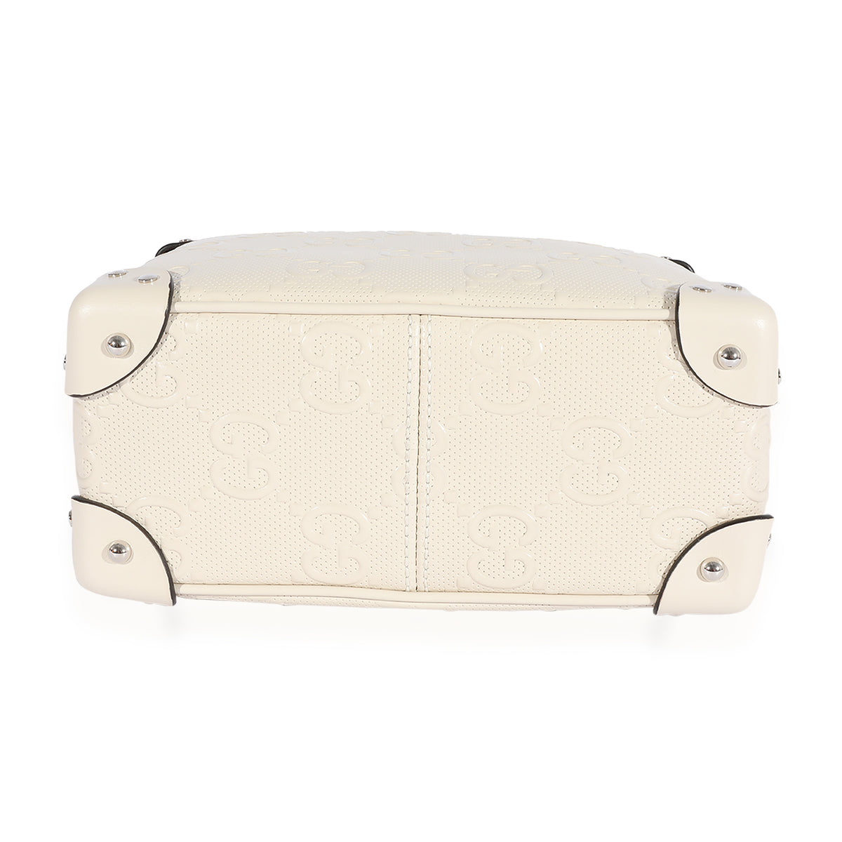 White Gucci GG Embossed Perforated Square Bag – Designer Revival