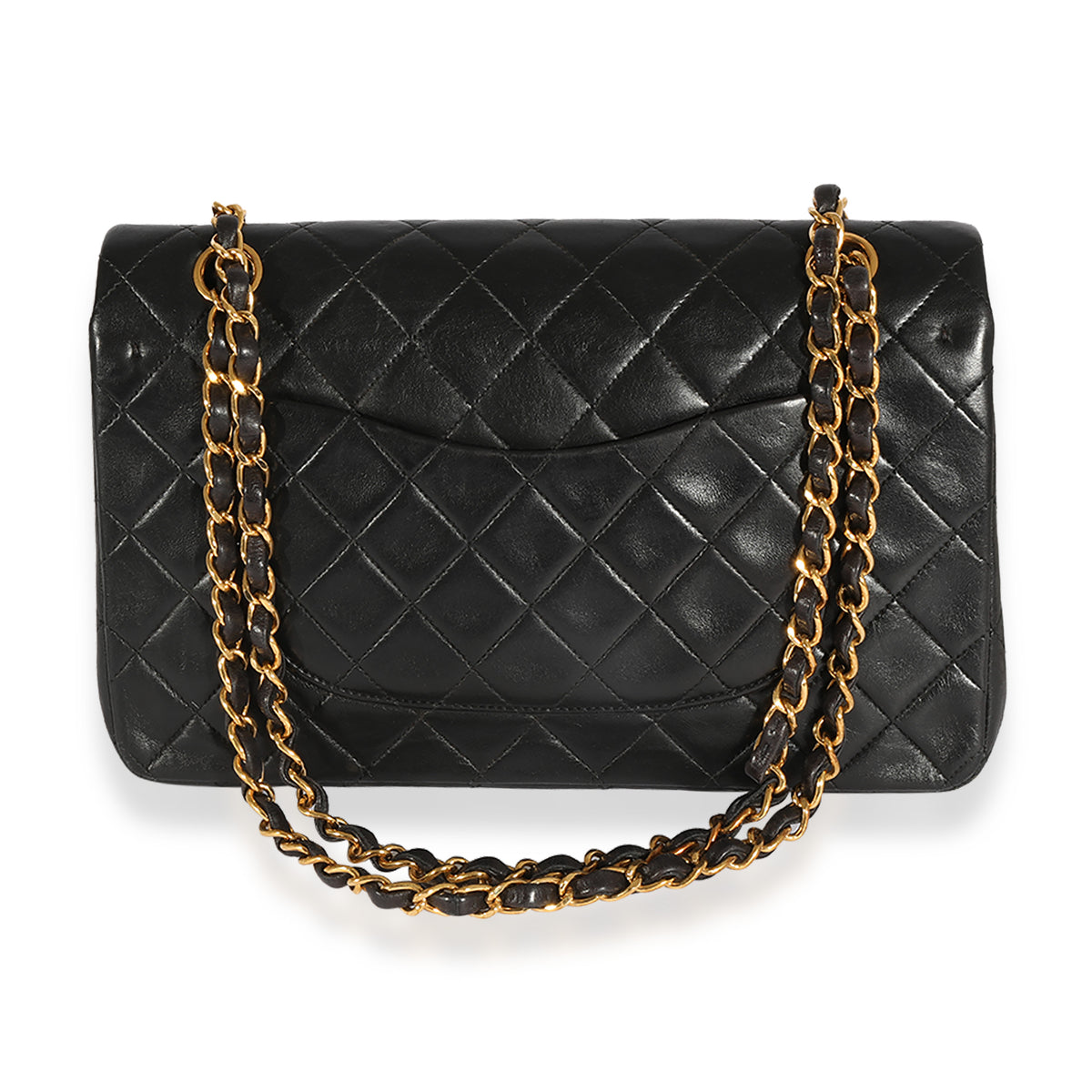 Chanel Vintage Black Quilted Lambskin Classic Medium Double Flap