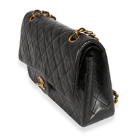 Chanel Vintage Black Quilted Lambskin Classic Medium Double Flap