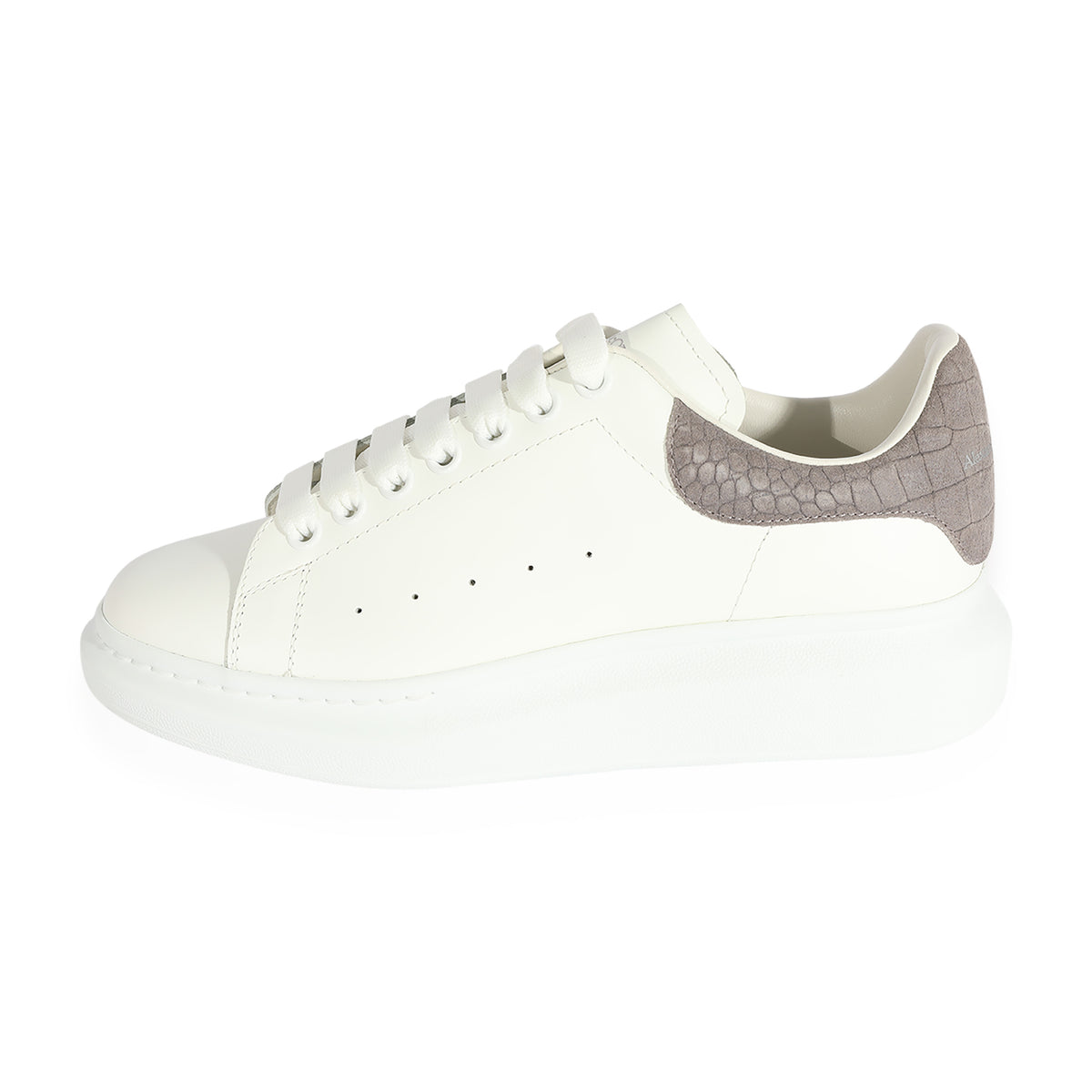 Alexander McQueen Oversized Sneaker Lead Crocodile