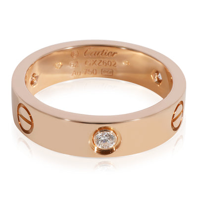 Cartier Love Diamond Ring in 18k Rose Gold 0.22 CTW