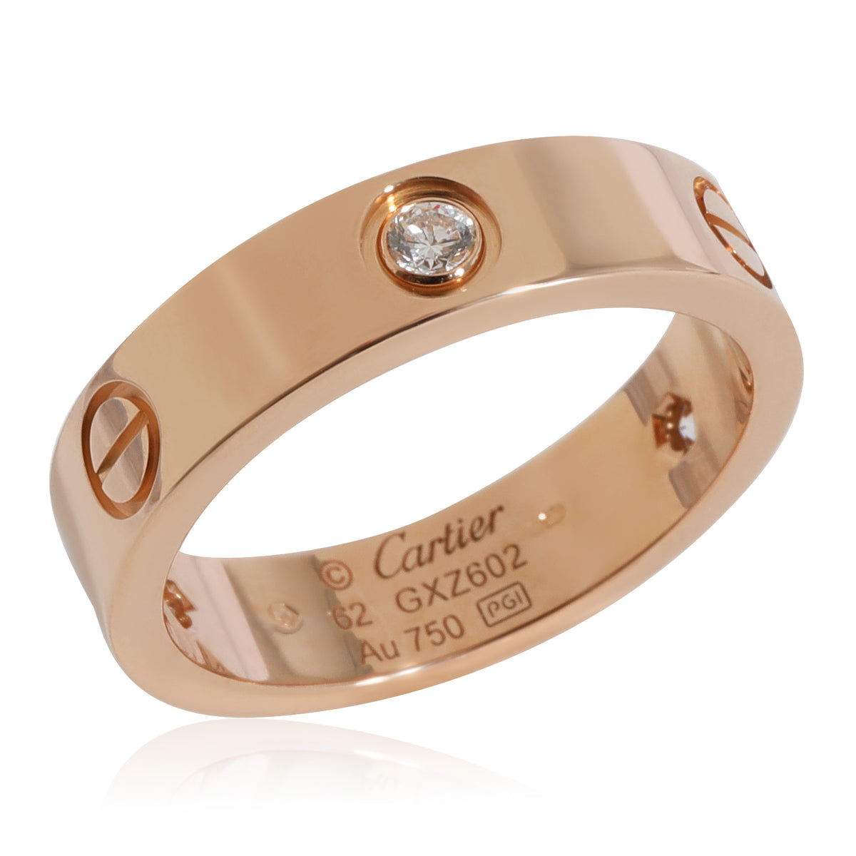 Cartier Love Diamond Ring in 18k Rose Gold 0.22 CTW