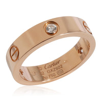 Cartier Love Diamond Ring in 18k Rose Gold 0.22 CTW