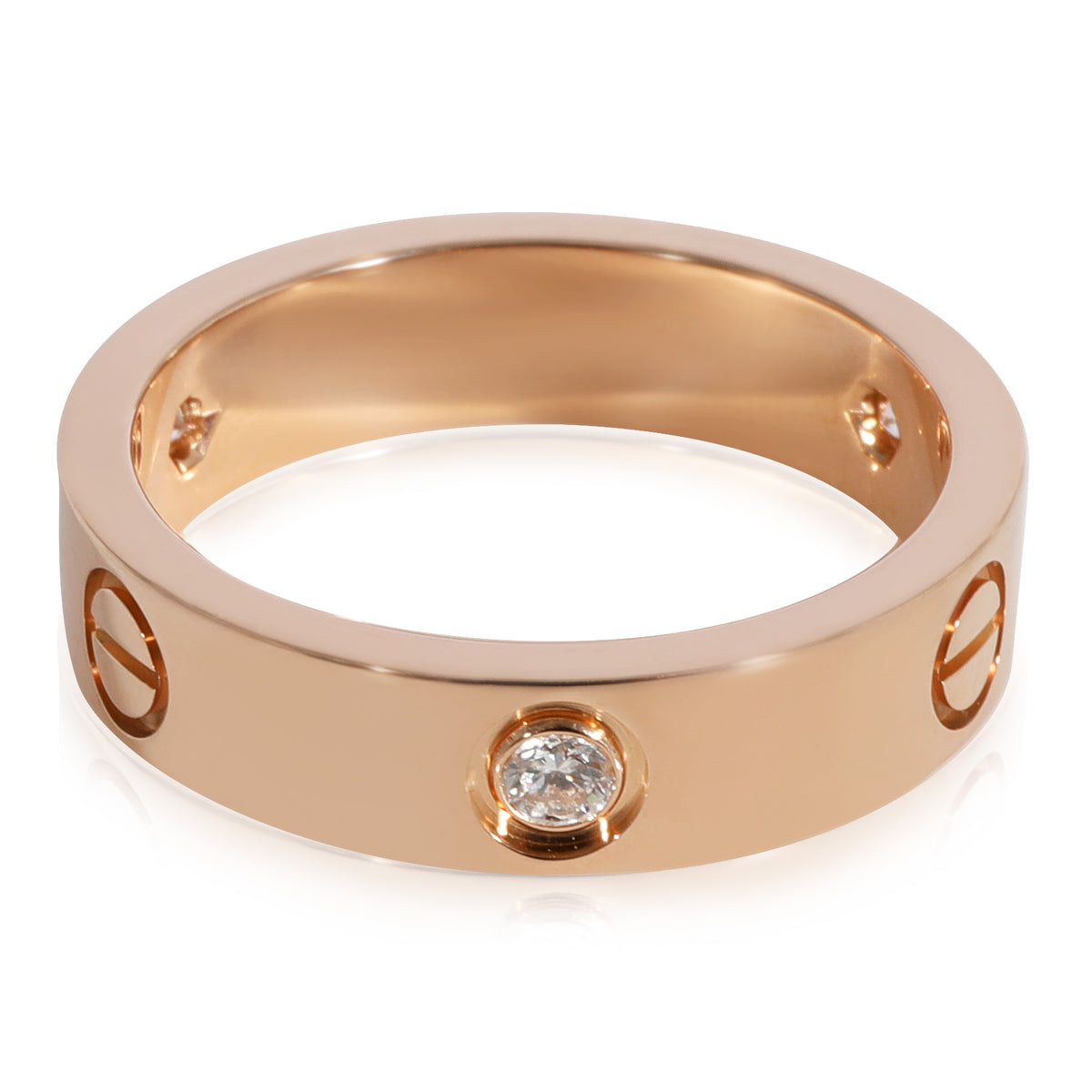 Cartier Love Diamond Ring in 18k Rose Gold 0.22 CTW