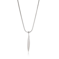 Tiffany & Co. Feather Pendant on a Snake Chain in 18K White Gold