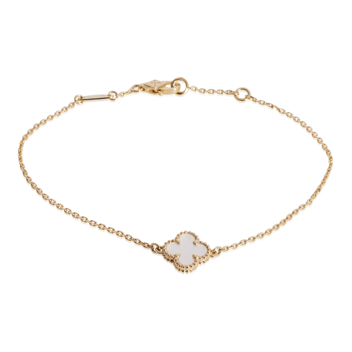 Van Cleef & Arpels Alhambra Mother Of Pearl Bracelet in 18k Yellow Gold