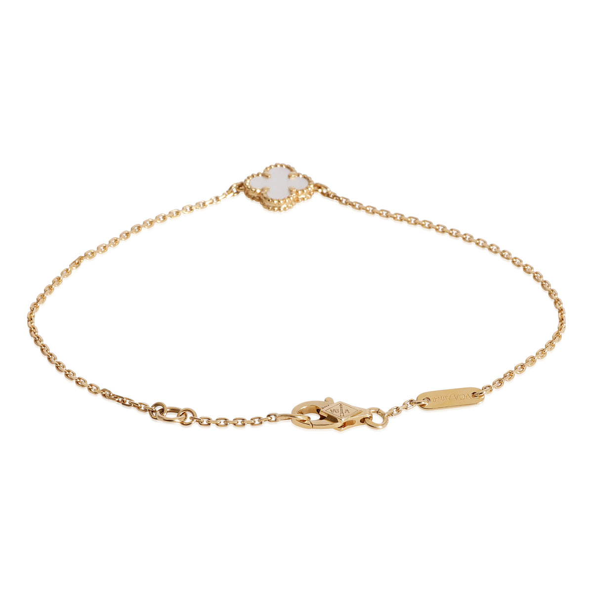 Van Cleef & Arpels Alhambra Mother Of Pearl Bracelet in 18k Yellow Gold