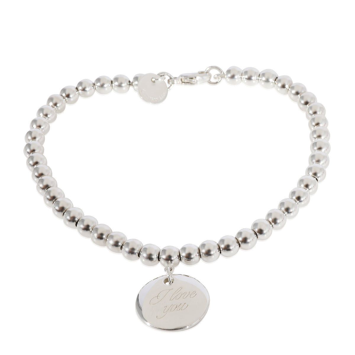 Tiffany & Co. I Love You  Bead Bracelet in Sterling Silver