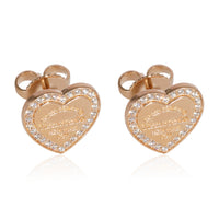 Tiffany & Co. Return To Tiffany Diamond Heart Earrings in 18k Rose Gold 0.26 CTW