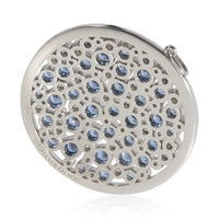 Tiffany & Co. Cobblestone Sapphire Diamond Pendant in Platinum 0.91 ctw