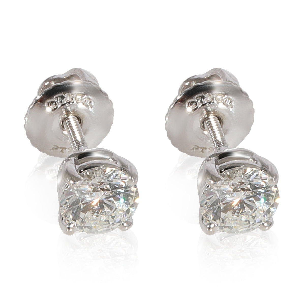 Tiffany & Co. Diamond Stud Earring in 950 Platinum H VVS2 0.82 CTW