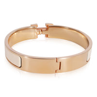 Hermès Rose Gold Plated Clic H With Beige Center