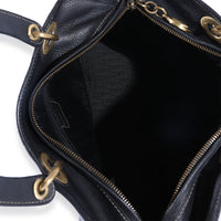 Christian Dior Black Leather Large Lady Dior Bag