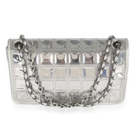 Chanel Silver PVC Leather Ice Cube Flap Bag