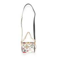 Alexander McQueen White & Multicolor Leather Embroidered Box 16